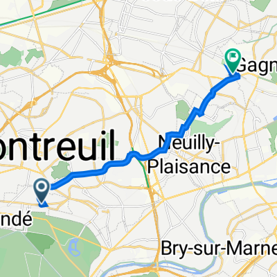 14 Rue de Fontenay, Vincennes à Impasse Ancienne Cour Marchandise, Villemomble