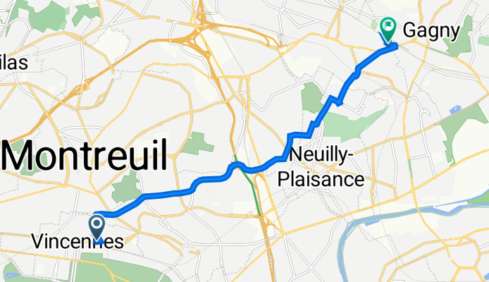 14 Rue de Fontenay, Vincennes à Impasse Ancienne Cour Marchandise, Villemomble