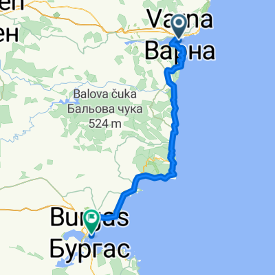 Варна-Бургас по черно