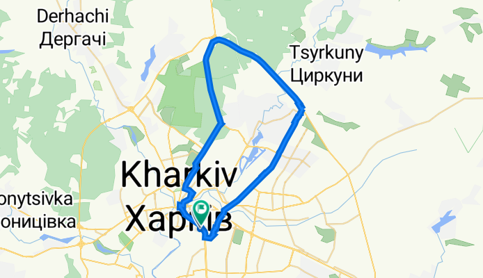 От проспект Гагаріна 62, Харків до проспект Гагаріна 56а, Харків