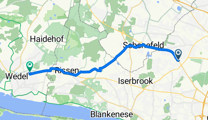 Luruper Hauptstraße 138, Hamburg nach Rissener Straße 67H, Wedel