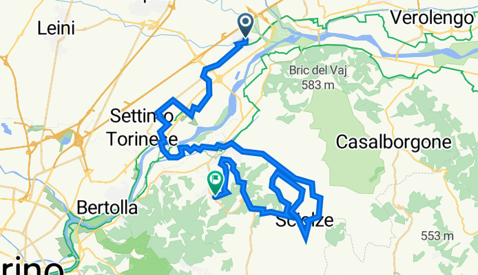 Da Via Dei Mille 34, Brandizzo a Strada Bardassano 13, Donaudi
