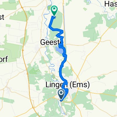 Schüttorfer Straße 88, Lingen (Ems) nach Moosweg 17, Meppen
