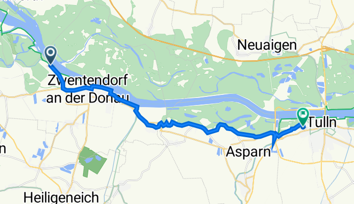 Sonnenweg 1, Zwentendorf an der Donau nach Rudolf-Buchinger-Straße 21, Tulln an der Donau