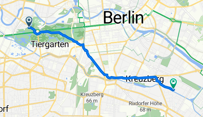 Route nach Paul-Lincke-Ufer 23, Berlin