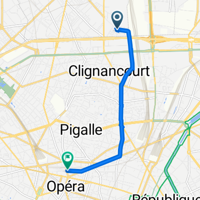 48 Rue Adrien Lesesne, Saint-Ouen-sur-Seine to 69 Rue de Provence, Paris