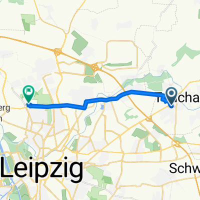 Karl-Marx-Straße 11, Taucha nach Borkumer Weg 4B, Leipzig