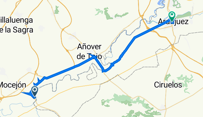 CM-9416, Mocejón naar Calle de Abastos, 14, Aranjuez