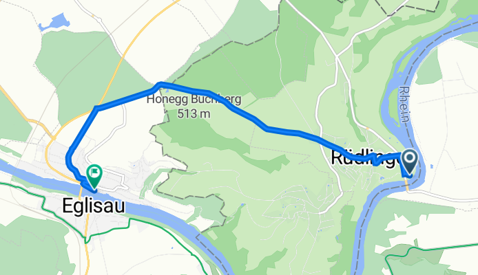 Rafzerstrasse, Rüdlingen to Rheinstrasse 6, Eglisau