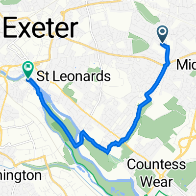 133 Sweetbrier Lane, Exeter to 6 Piazza Terracina, Waterside, Exeter