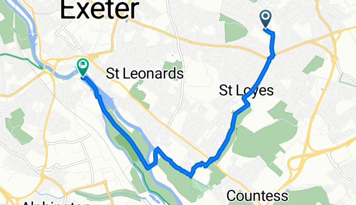 133 Sweetbrier Lane, Exeter to 6 Piazza Terracina, Waterside, Exeter