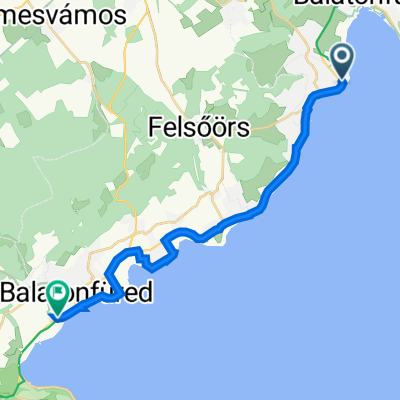 Bocskai tér 1., Balatonalmádi to Széchenyi István utca 53., Balatonfüred