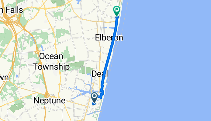 406 Third Ave, Asbury Park to 55 Brighton Ave, Long Branch