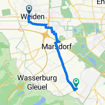 Moltkestraße 25, Köln nach Lortzingstraße 160, Hürth