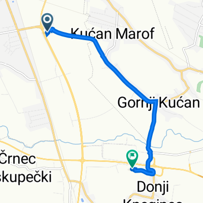 Gospodarska ulica 54, Varaždin to Ulica Grada Lipika 15, Donji Kneginec