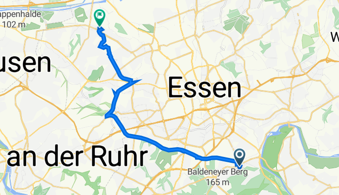 Riesweg 4–32, Essen nach Pausstraße 98, Essen