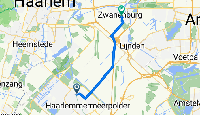 Kruisweg 1161, Hoofddorp naar Kerkhoflaan 108–110, Zwanenburg