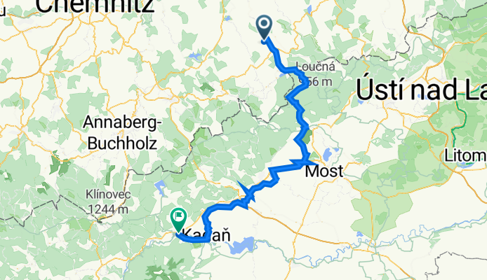Hauptstraße 74, Dorfchemnitz nach Žižkova 866, Klášterec nad Ohří