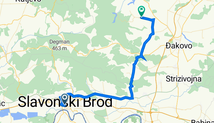 Slavonski Brod to Drenje easy roads