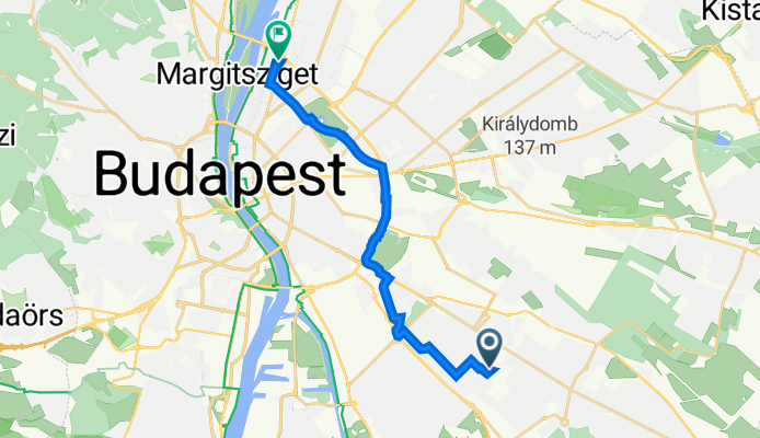 Endresz György utca 25., Budapest to Zsilip utca 1., Budapest