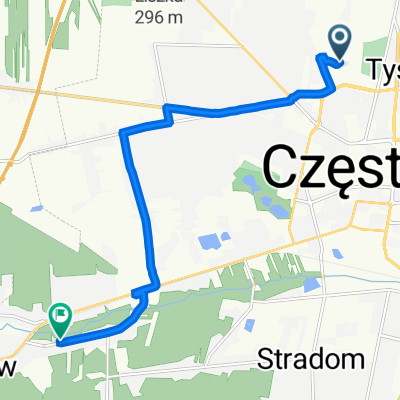 Poleska 74, Częstochowa do Kolorowa 61, Częstochowa