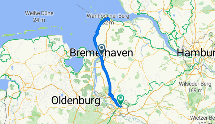 Elbestraße 18, Bremerhaven to Helmer 87, Bremen