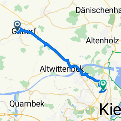 Hasselrott 58, Gettorf nach Neufeldtstraße 10, Kiel