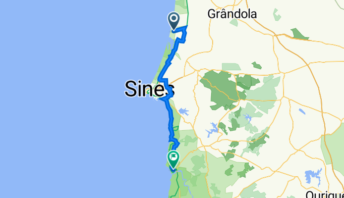 Estrada da Praia de Melides to Estrada das Pousadas 5, Vila Nova de Milfontes