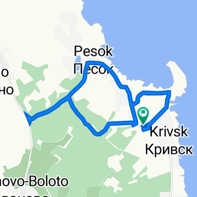 Кривск улица, 1/1, Печорский район до Кривск улица, 1/1, Печорский район