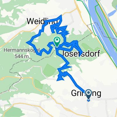 Grinzinger Allee 37B, Wien nach Sulzwiese-Kahlenberg 1, Klosterneuburg