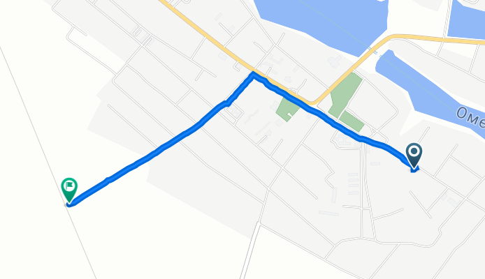 Route from вулиця Панаса Мирного 4, Глобине