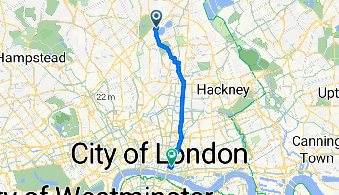 4 Springpark Dr, London to 20 Fenchurch St, London