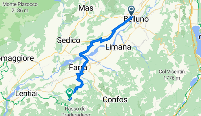 Da Belluno a Via Carve 140, Borgo Valbelluna