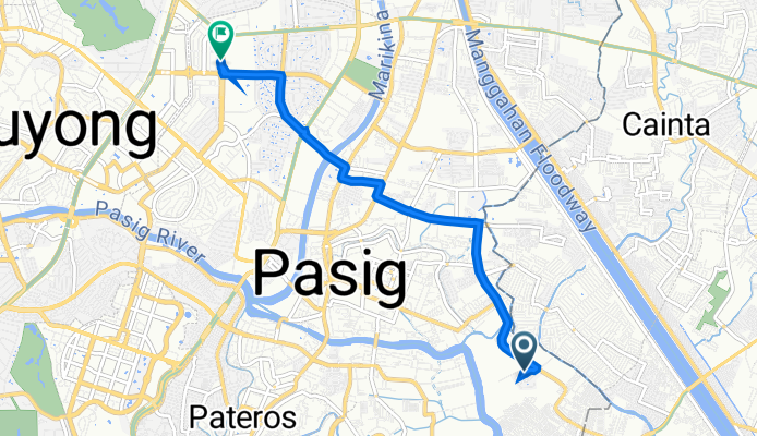 Route to Meralco Avenue Ortigas Center 13, Pasig