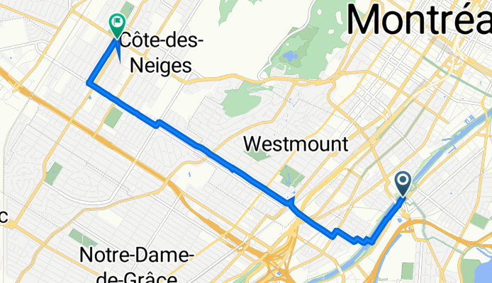Av Atwater, Montréal à 6230 Ch de la Côte-des-Neiges, Montréal