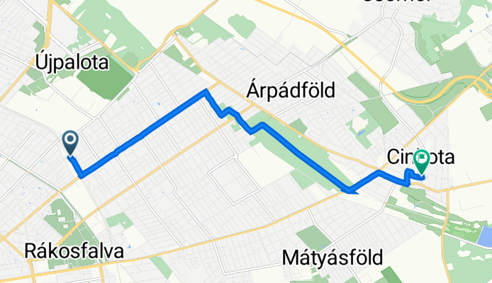 Körvasút sor 53., Budapest to Batthyány Ilona utca 12., Budapest