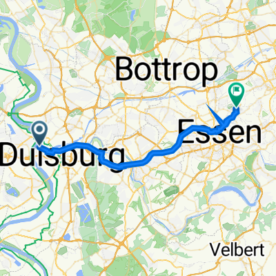 Ruhrhöhenweg (duisburg-Essen), Duisburg nach Fritz-Schupp-Allee 12, Essen
