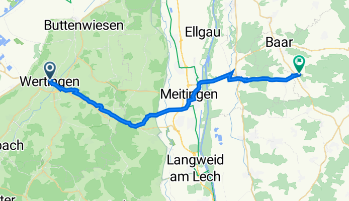 Schulstraße 6A, Wertingen nach Heimpersdorf 2, Baar (Schwaben)