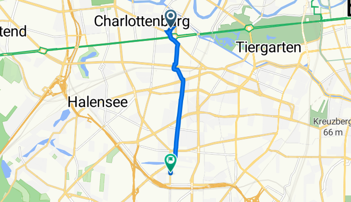 Fraunhoferstraße 33, Berlin nach Blissestraße 41, Berlin