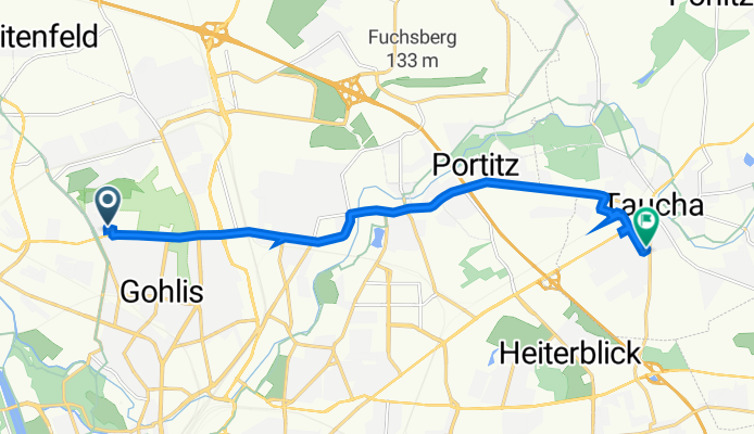 Borkumer Weg 4A, Leipzig nach Klebendorfer Straße 1, Taucha