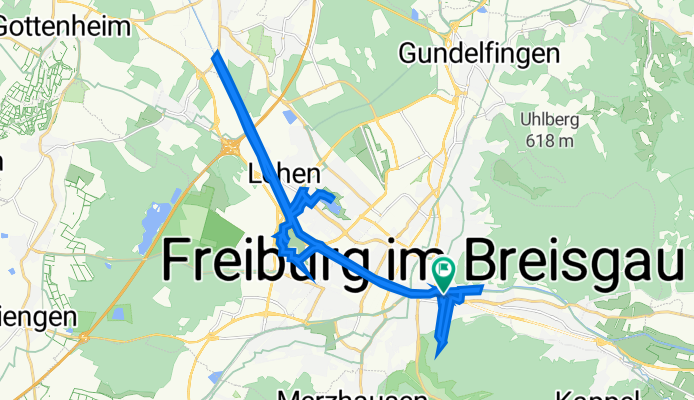 Schwarzwaldstraße 20, Freiburg im Breisgau nach Schwarzwaldstraße 20, Freiburg im Breisgau
