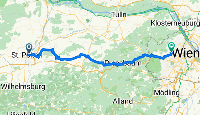 Herzogenburger Straße 10, St. Pölten nach Thaliastraße 170, Wien