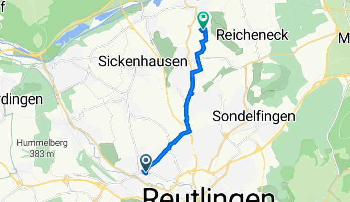 Heppstraße 133, Reutlingen nach Wolfshecke 5, Reutlingen