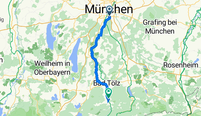 1. Etappe / München - Lenggries