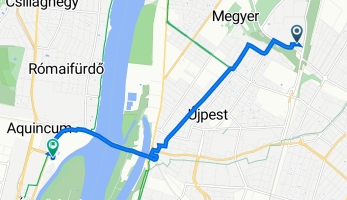 Lóverseny tér 1., Budapest to Reichl Kálmán utca 6., Budapest