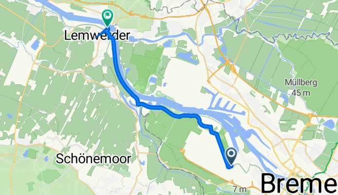 Bremen Georg-Henschel-Straße nach Lemwerder Fähranleger