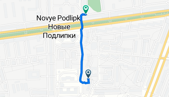 От улица 50 лет ВЛКСМ 2a, Королёв до проспект Королева 7, Королёв