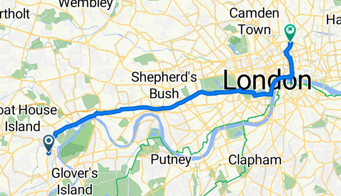239 Twickenham Road, Isleworth to 401 St John St, London