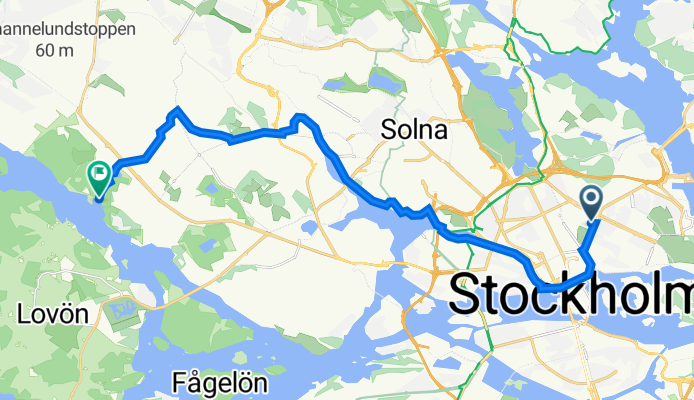 Östermalmsgatan 48, Stockholm to Kanaans väg 57, Bromma