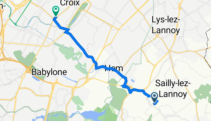 18 Rue du Grand Mesnil, Sailly-lez-Lannoy à 27 Place de la République, Croix